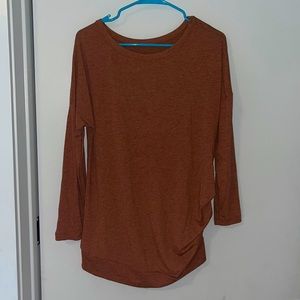 Brown LONG dress SHIRT - a cute date shirt